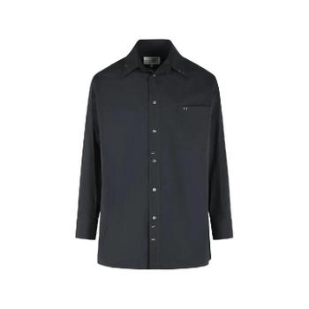 포인티드 칼라 스테이플 디테일 셔츠 SH0DT0041M35