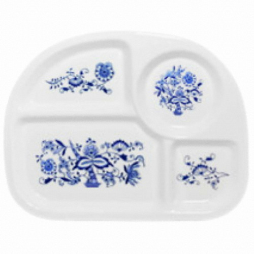 쯔비벨무스터 도자기 사각식판_이미지