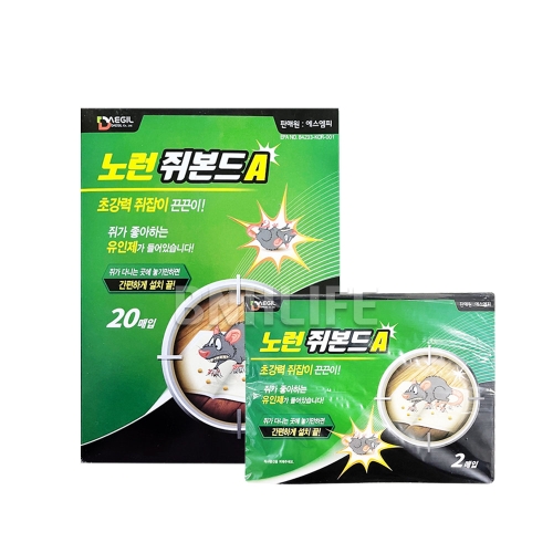  대길화학 노런 쥐본드A 20매입 1통