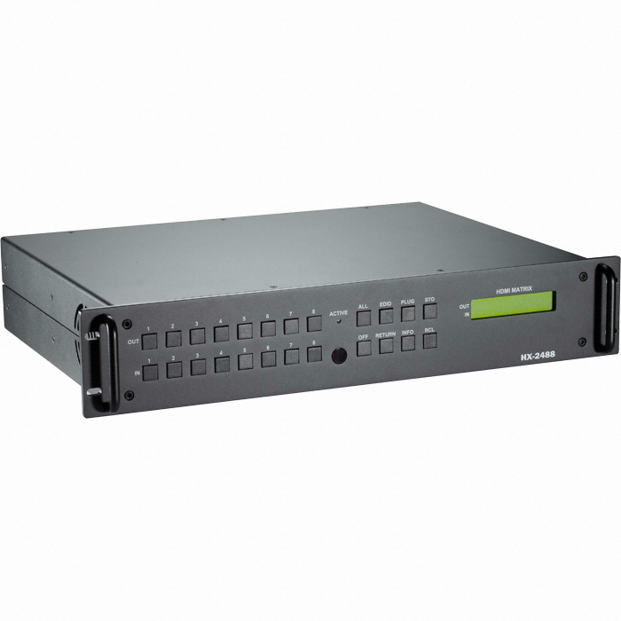 강원전자 NETmate 미디어 매트릭스 솔루션 CAT.5 HDMI 8:8 분배기 (HX-2488)_이미지