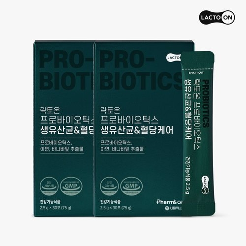 서울약사신협 락토온 프로바이오틱스 생유산균&혈당케어 2.5g 30포 (2개)_이미지
