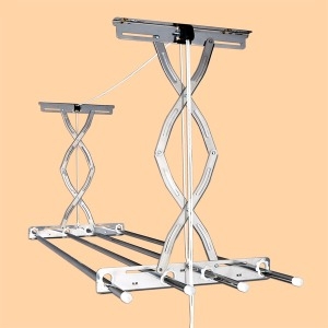 올스텐 천정건조대 2단/베란다건조대/천정빨래건조대