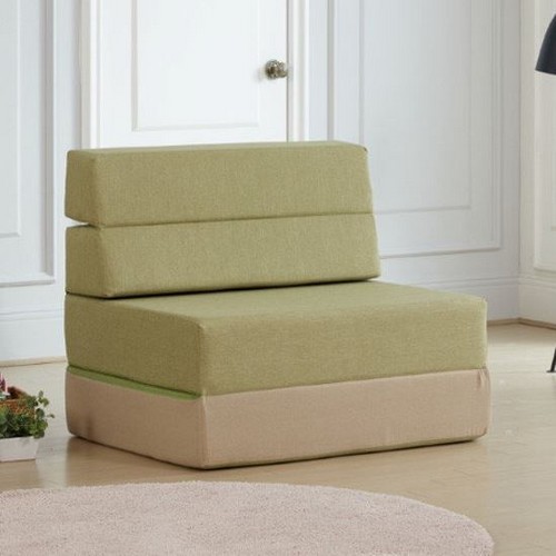 투톤콤비 4단 접이식 패브릭 소파베드 1인용