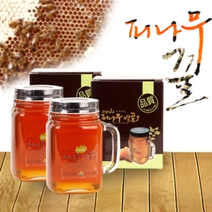 강원양봉 프리미엄 피나무꿀 핸들컵 550g (2개)_이미지
