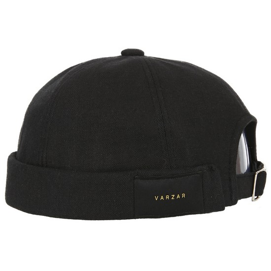 바잘 헤링본 라벨 와치캡 (블랙)_이미지