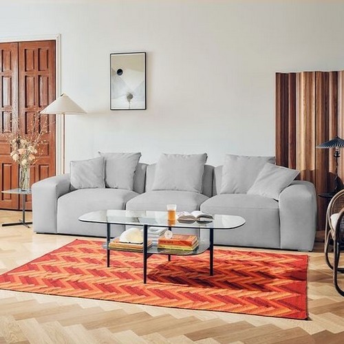 에싸 버틀러 카시미라 패브릭 소파 4인용