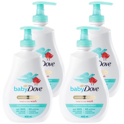 유니레버 도브 베이비도브 프래그런스 프리 바디워시 400ml (4개)