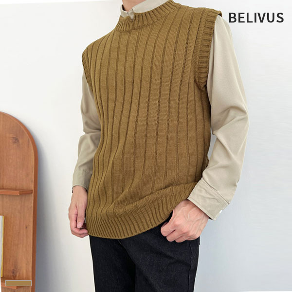 빌리버스 니트 베스트 레이어드룩 BDT339_이미지