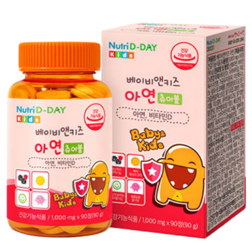베이비앤키즈 아연 츄어블 90정
