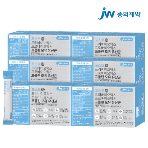 JW중외제약 포스트 프리바이오틱스 프로바이오틱스 프롤린 모유 유산균 3g 30포 (6개)_이미지