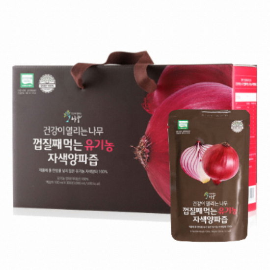 껍질째 먹는 유기농 자색양파즙 100ml 30포