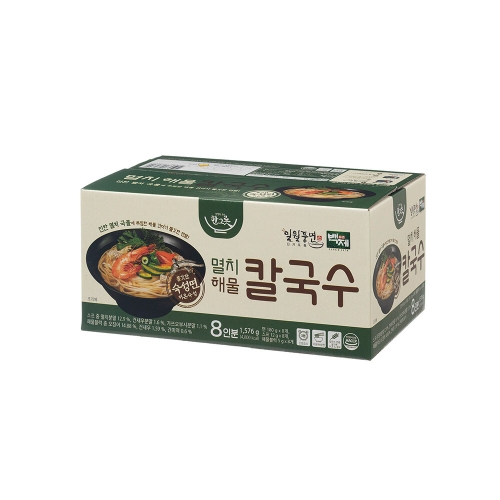 백제 일월풍면 멸치 해물칼국수 197g (16개)_이미지