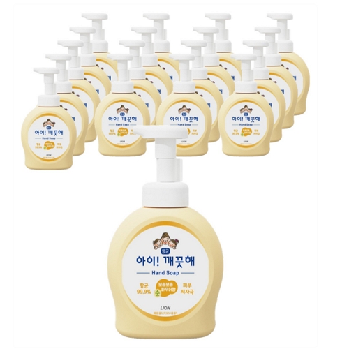 아이깨끗해 항균 폼 핸드솝 순 보송보송 파우더향 490ml (18개)_이미지