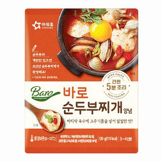 아워홈 바로 순두부찌개양념 120g (12개)_이미지