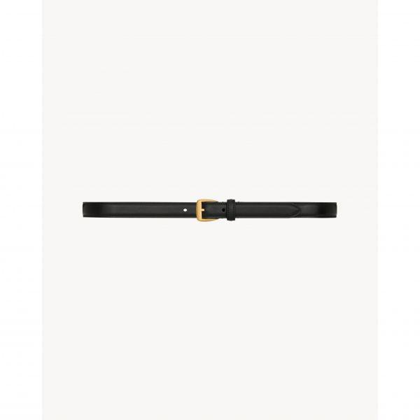 생로랑 A/S TRAPEZOID 씬 벨트 레더 블랙 806217AAD6H1000 직진
