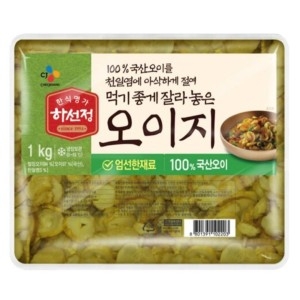 CJ제일제당 하선정 먹기좋게 잘라놓은 오이지 1kg [1개]