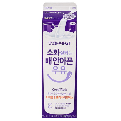 남양유업 맛있는우유 GT 소화잘되는 배안아픈 저지방우유 900ml (6개)_이미지