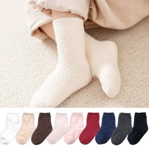 제이코튼 남아 여아 겨울양말 어린이양말 1족 수면양말__이미지