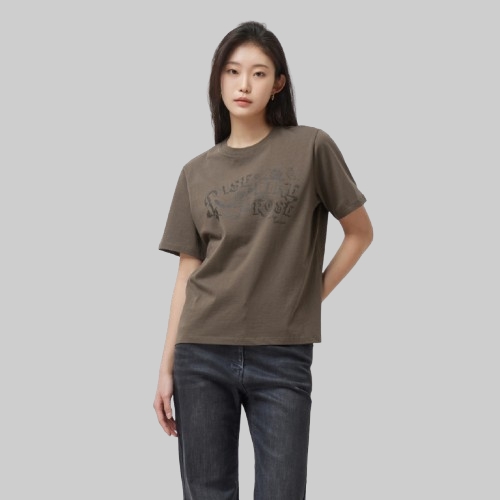 SISLEY 로즈 빈티지 레터링 티셔츠 SATSE1611_이미지