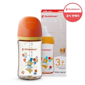 더블하트 모유실감 3세대 PPSU 디어프렌즈 240ml (젖병 1개 + 젖꼭지 1개)_이미지