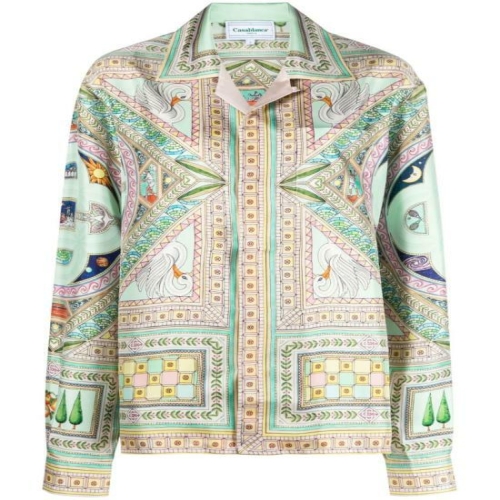  카사블랑카 여성 PRINTED SILK 셔츠 WF23SH00603LELABYRINTHE
