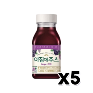 서울우유 아침에주스 포도 210ml (5개)_이미지