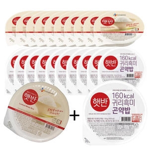 햇반 백미 210g 10개 + 귀리흑미곤약밥 150g 10개