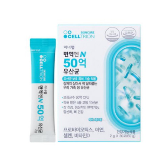 셀트리온스킨큐어 이너랩 면역엔N 50억 유산균 30포