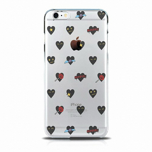 로펠 아이폰 5/5S/SE 뱀파이어 하트 투명 하드 케이스