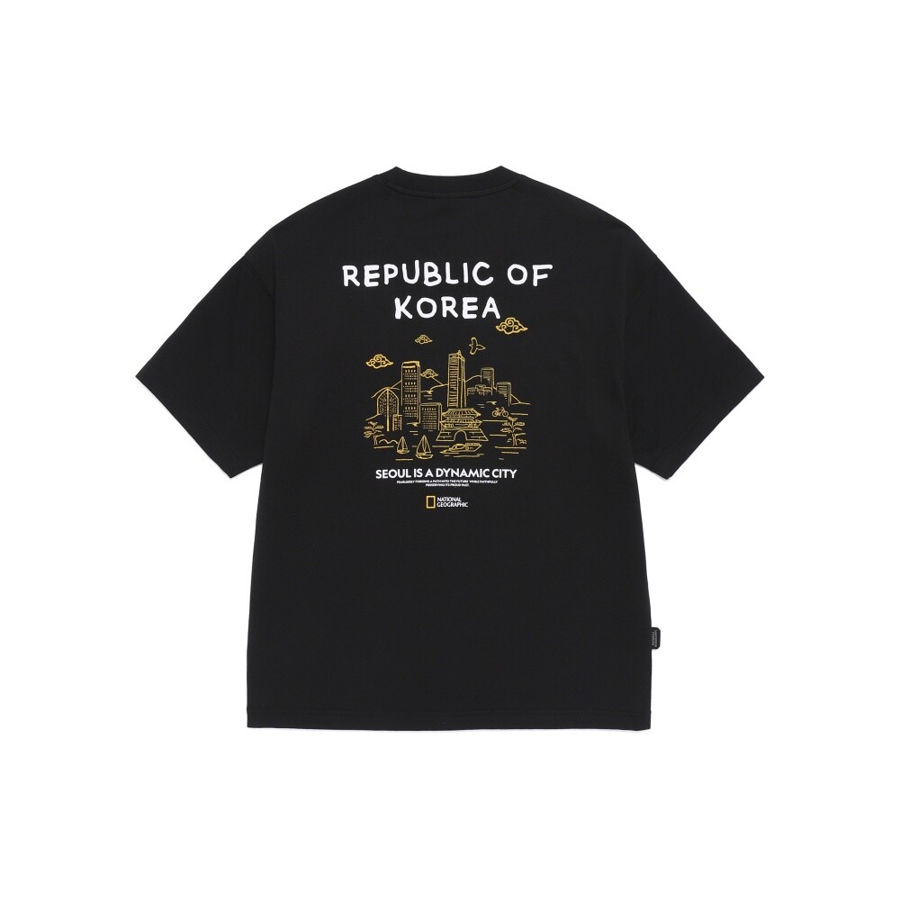 내셔널지오그래픽 다이나믹 시티 그래픽 반팔 티셔츠 RED N262UTS922_이미지