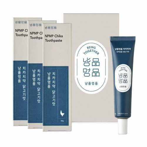 랩도쿠 냥품멍품 치카치약 닭고기맛 40g (3개)_이미지