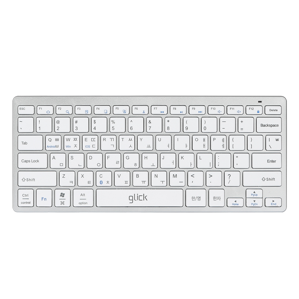 지클릭커 OFFICEPRO 움직이는 마카롱 슬림 라이트 무선 블루투스 (실버화이트)_이미지