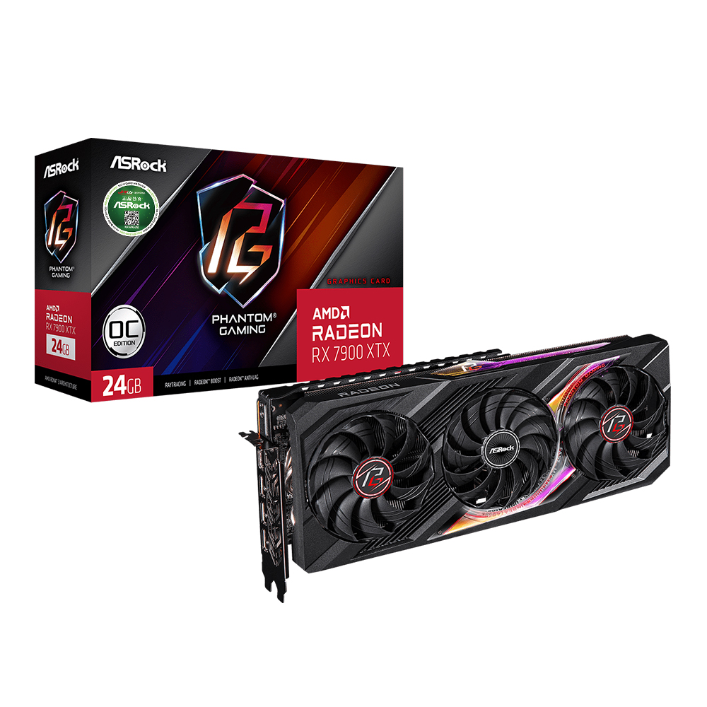 ASRock 라데온 RX 7900 XTX Phantom Gaming OC D6 24GB 대원씨티에스_이미지
