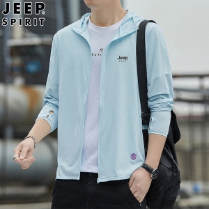 JEEP SPIRIT 남녀공용 아이스쿨링 바람막이 자켓 후드자켓 UV차단99% 바람막이 JPX2499_이미지