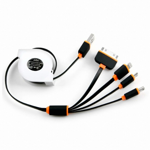 라이트컴 COMS 4in1 자동감김 멀티 케이블 ITA880 (1m)