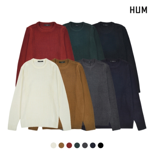 HUM 유니 캐시아크릴 베이직 니트 H171H901A_이미지