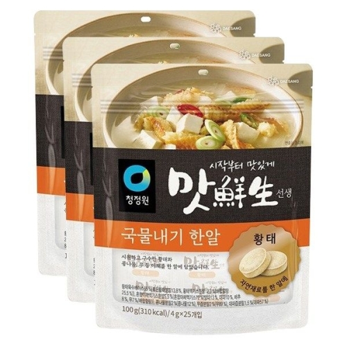 대상 청정원 맛선생 황태 국물내기한알 100g(4gx25입)