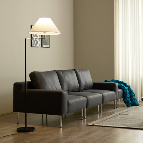 파로마 디어B 모듈 에어레더 가죽 소파 3인용 (스툴별도)