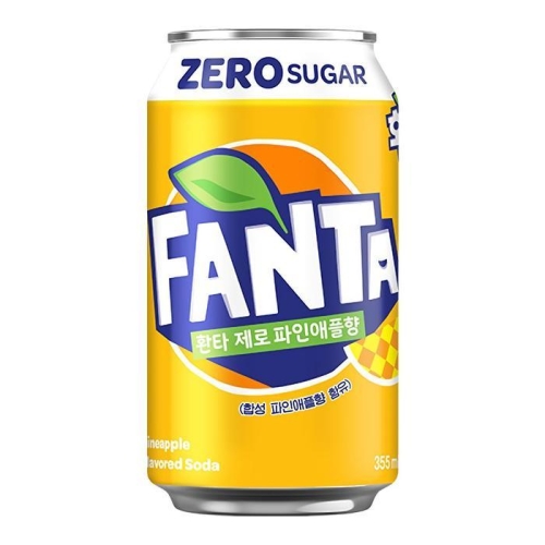 코카콜라음료 환타 제로 파인애플향 355ml (10개)_이미지