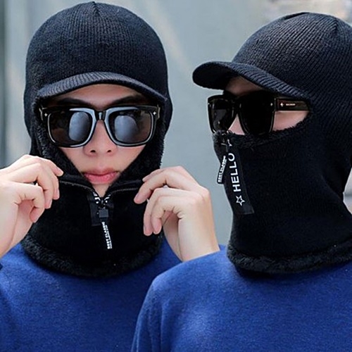 다용도 패션 방품방한모자 마스크넥워머 BLACK SPS