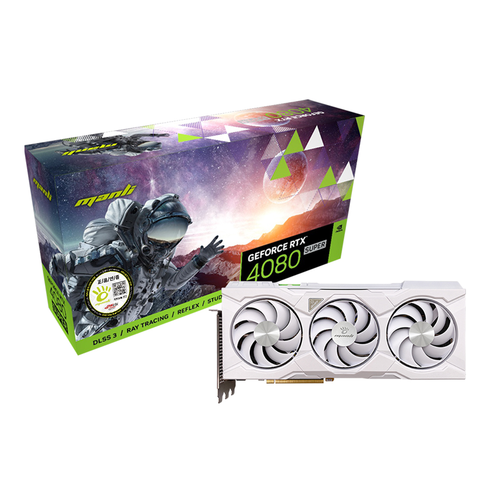 MANLI ������ RTX 4080 SUPER Polar Fox D6X 16GB White �����Ƽ����