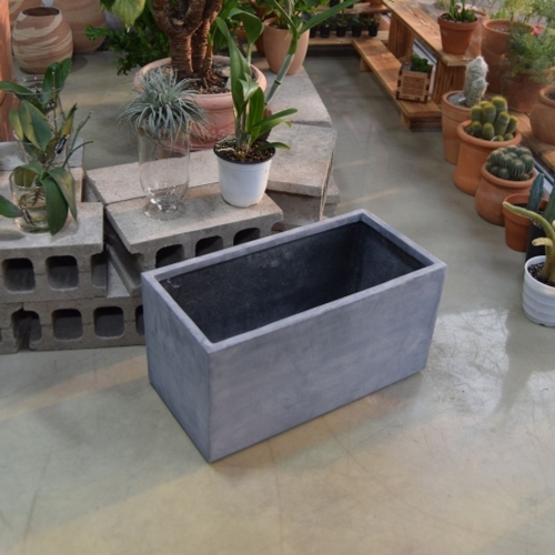 백장미 FRP 초대형화분 직사각 60x30x30cm 네추럴시멘트_이미지