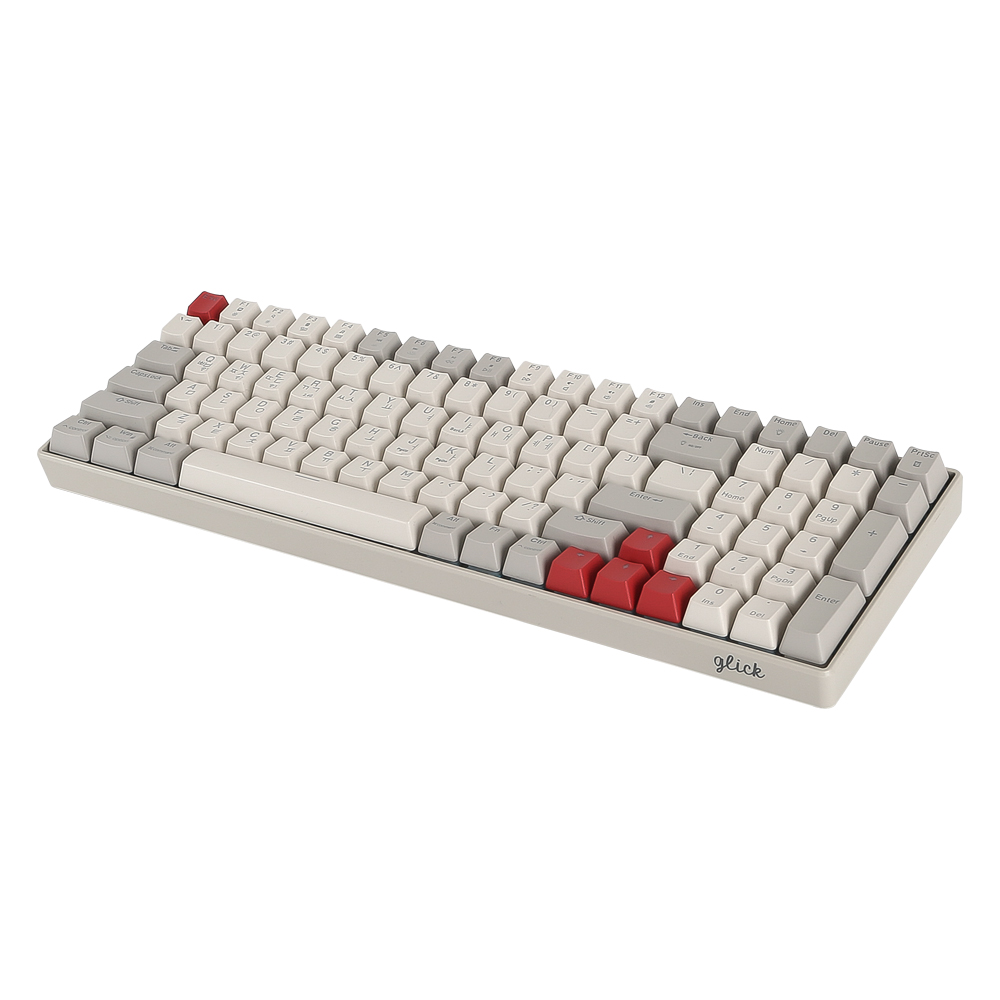 지클릭커 슈퍼히어로 SPK100 저소음 무선 블루투스 기계식 (레트로 레드)_이미지