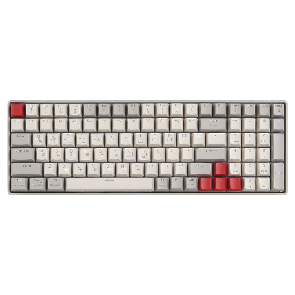 지클릭커 슈퍼히어로 SPK100 저소음 무선 블루투스 기계식 (레트로 레드)_이미지