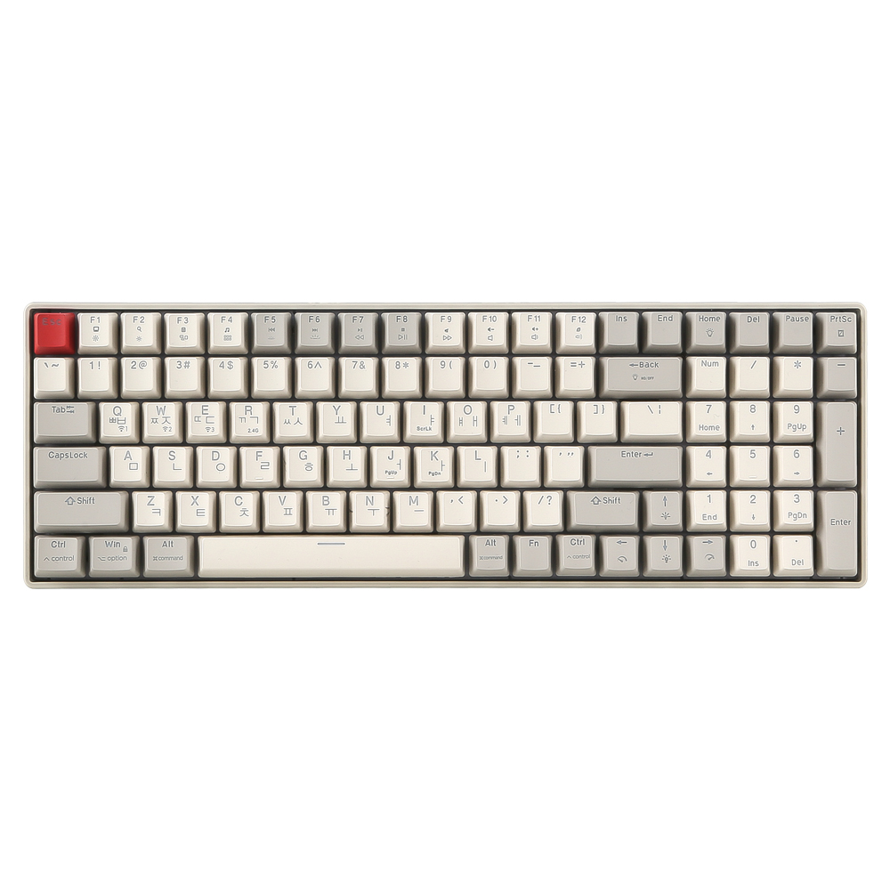 지클릭커 슈퍼히어로 SPK100 저소음 무선 블루투스 기계식 (레트로 레드)_이미지