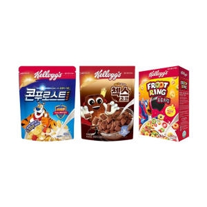 아이 간식 3대장 세트(콘푸로스트 600g + 오곡 첵스초코 570g + 후르트링 530g)