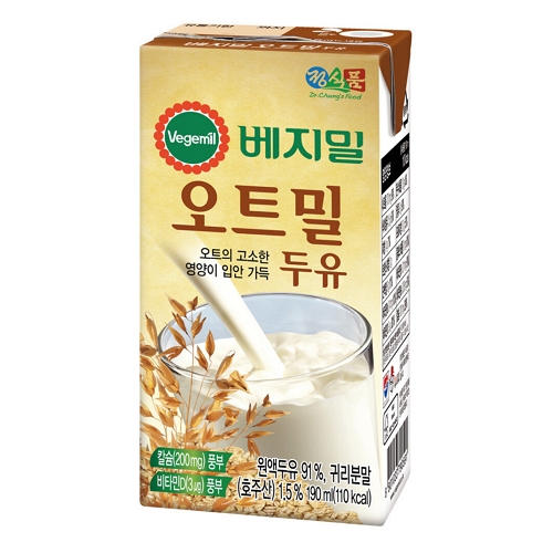 정식품 베지밀 오트밀 두유 190ml (72개)_이미지