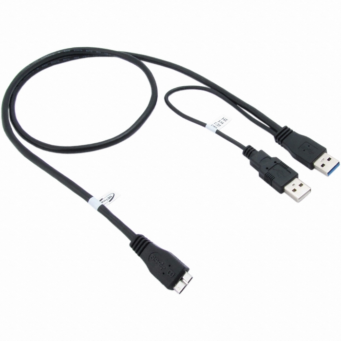 USB 3.0 (A-Micro B) (M/M) Y형 BK 케이블