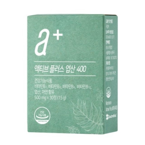  뉴트리모어 액티브 플러스 엽산 400 500mg 30정 [6개]