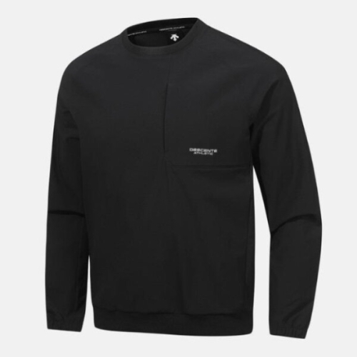 데상트 공용 컴포트핏 가슴 포켓 우븐 맨투맨 SP323TWH91_이미지